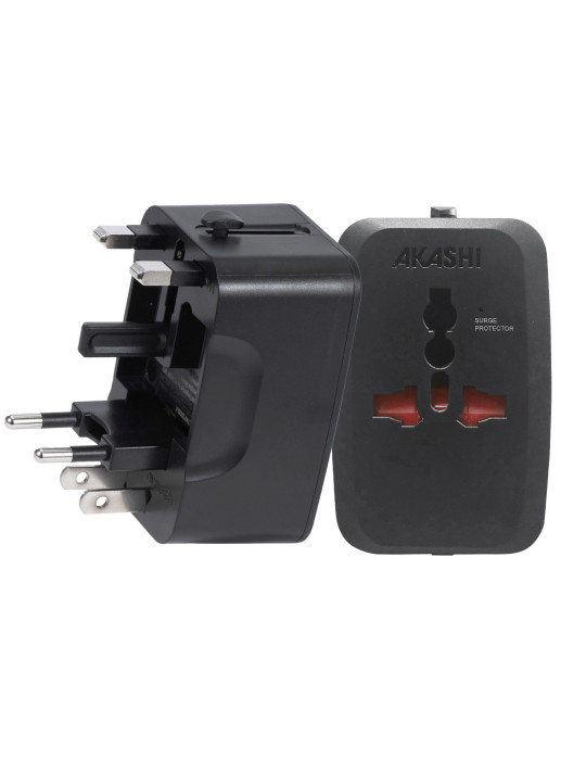 Adaptateur universel de voyage TOREBU noir personnalisable
