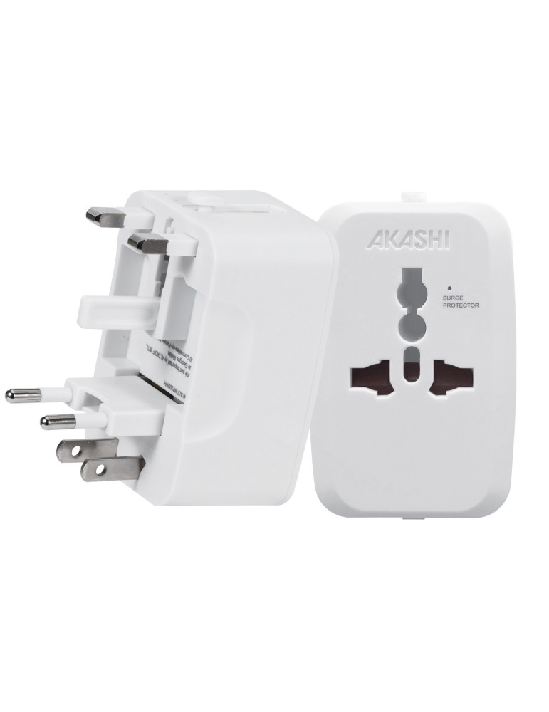 Adaptateur universel de voyage TOREBU blanc personnalisable