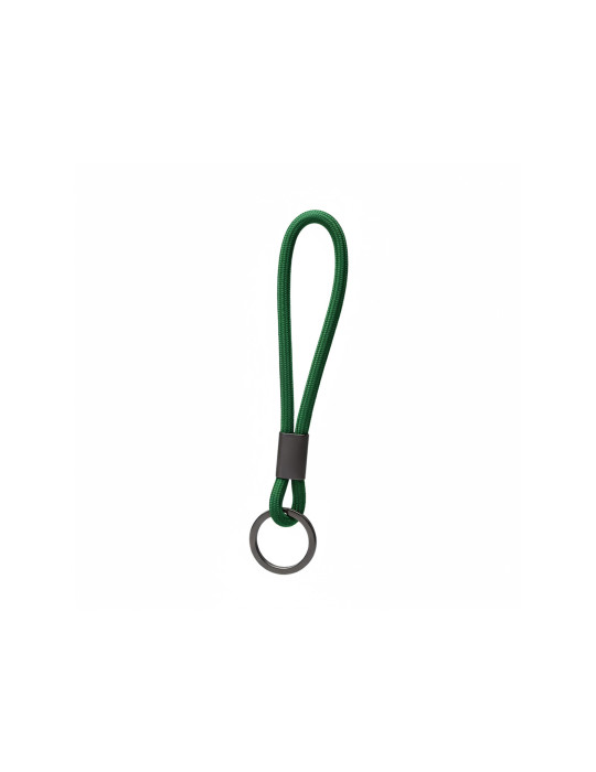 Porte-clés LINK tressé en RPET personnalisable – vert foncé