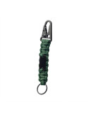 Porte-clés STRAND en RPET tressé avec crochet – vert foncé vert foncé