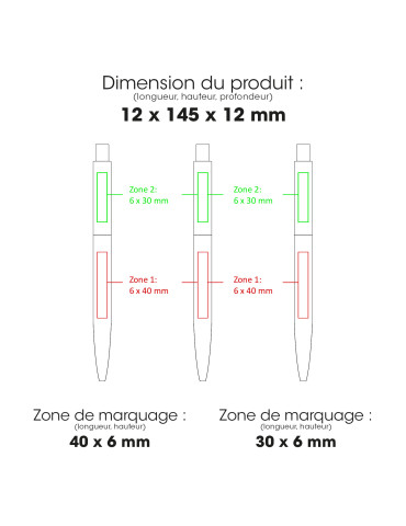 Stylo-bille NOCLIP II en aluminium recyclé et bambou 2