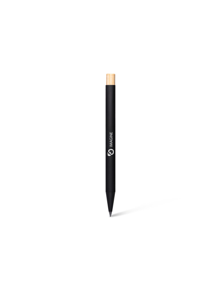 NOCLIP 187AB - BND187AB - Porte mine noir avec push en bambou
