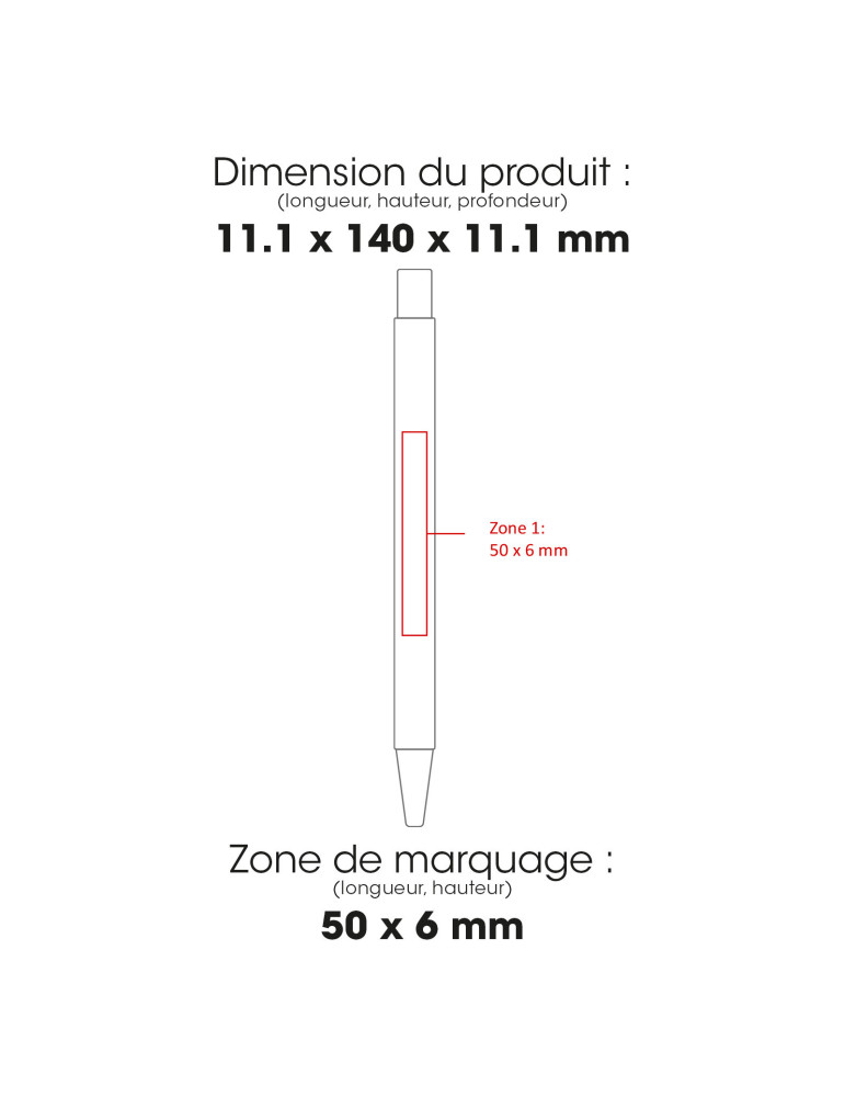NOCLIP BB - BND188BB - Stylo à bille en aluminium recyclé