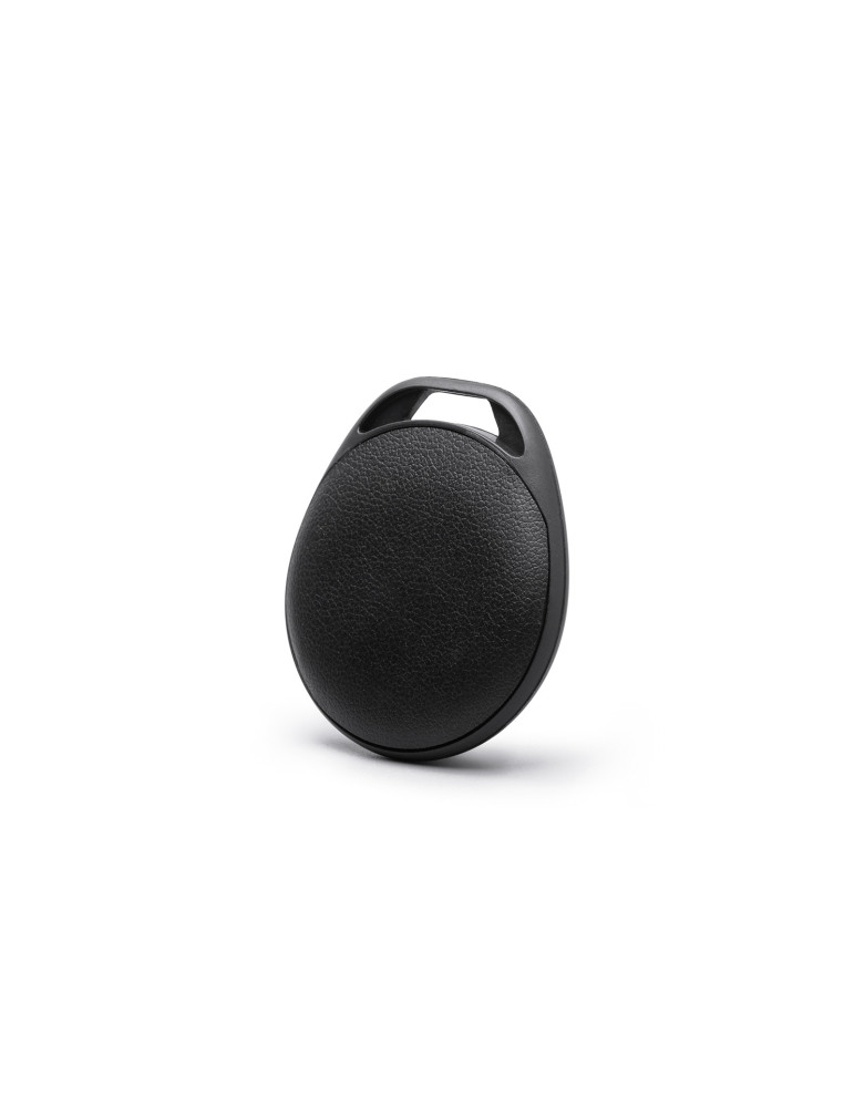 Porte-clés traceur BND554 personnalisable en PU recyclé – noir