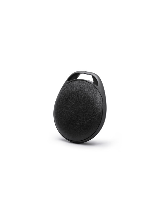 Porte-clés traceur BND554 personnalisable en PU recyclé – noir