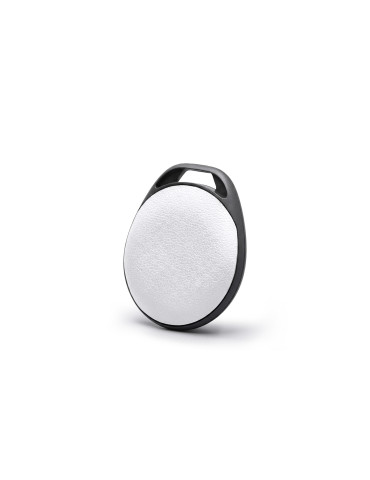 Porte-clés traceur BND554 personnalisable en PU recyclé – blanc