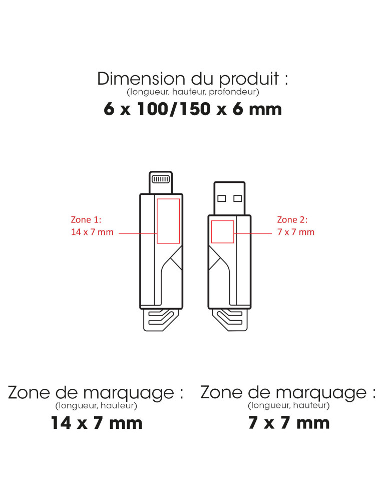 Câble de recharge 4 en 1 PABLO personnalisé 60 W