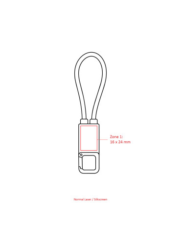 Câble USB-C MARIO 60 W avec porte-clés personnalisé 2