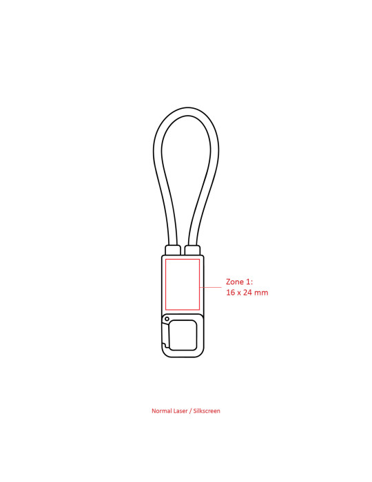 Câble USB-C MARIO 60 W avec porte-clés personnalisé