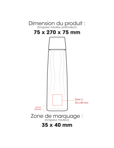 Carafe en verre BND882 750 ml personnalisée 2