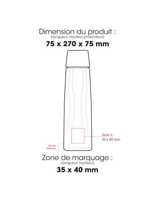 Carafe en verre BND882 750 ml personnalisée