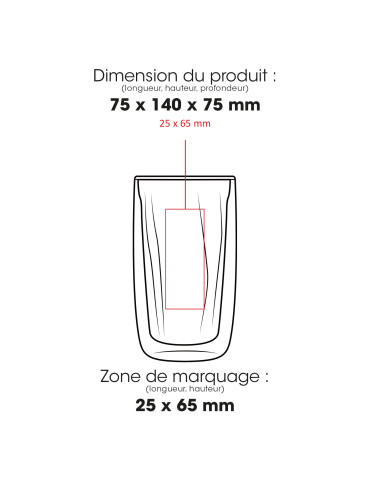 Verre double paroi CALYPSO 887L personnalisé, 330 ml 2