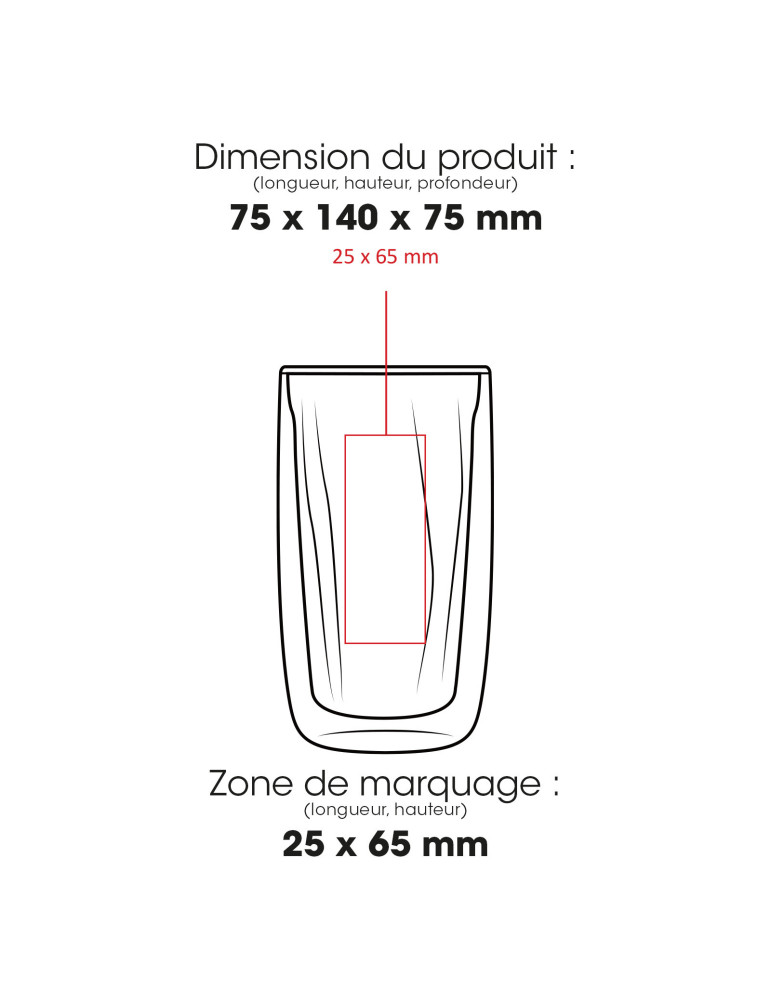 Verre double paroi CALYPSO 887L personnalisé, 330 ml