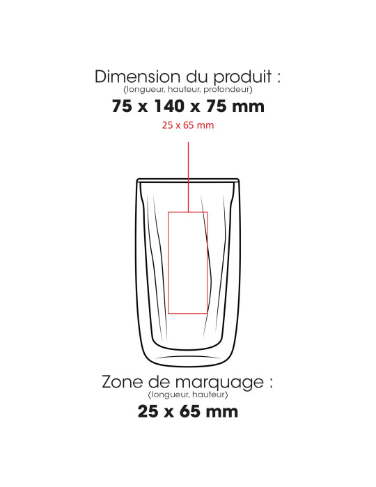 Verre double paroi CALYPSO 887L personnalisé, 330 ml