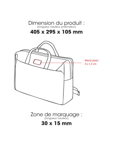 Sacoche ordinateur LANA 14 L avec bandoulière amovible 2