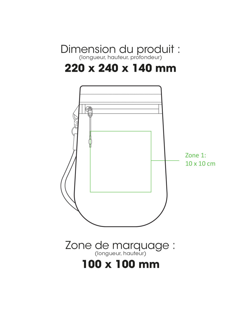 Sac à bandoulière LONDON 4 L personnalisable