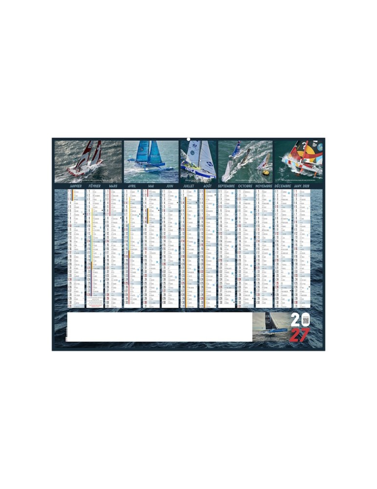 Calendrier bancaire 2027 Course au large personnalisable