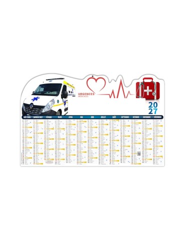 Calendrier bancaire 2027 Urgence personnalisable