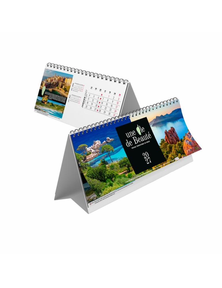 Calendrier chevalet de bureau 2027 Une île de beauté