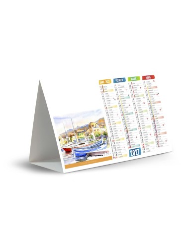 Calendrier chevalet de comptoir 2027 Croquis personnalisé