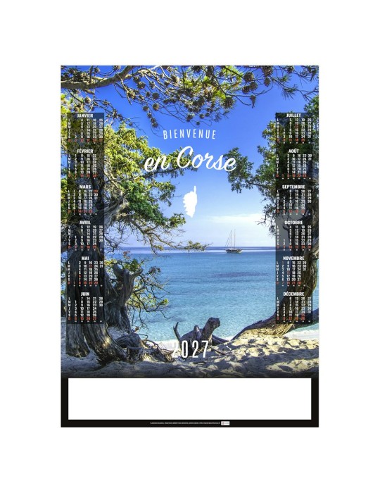 Poster calendrier 2027 personnalisable U Lamentu