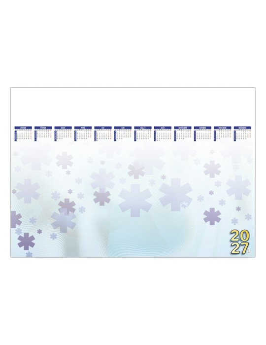 Sous-main calendrier 2027 Croix Bleue à personnaliser
