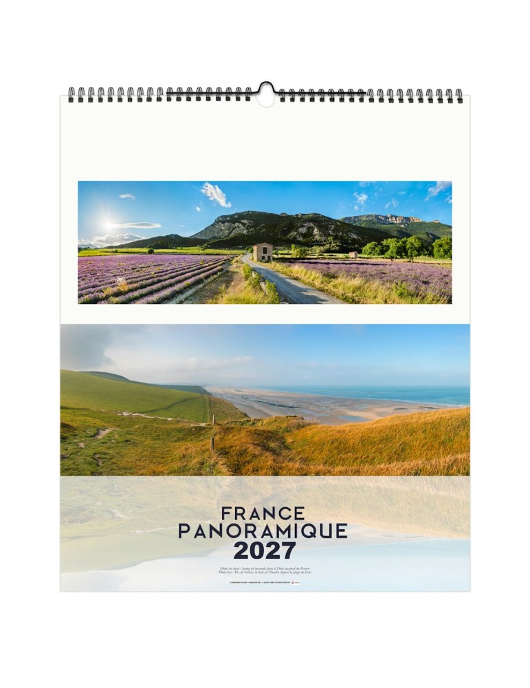 Calendrier illustré 2027 La France panoramique personnalisé