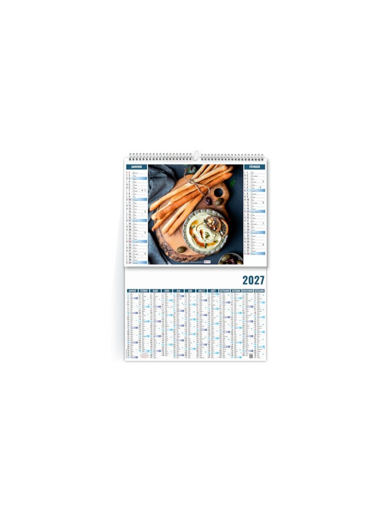 Calendrier illustré 2027 Fooding à personnaliser