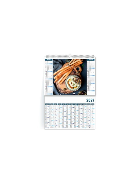 Calendrier illustré 2027 Fooding à personnaliser