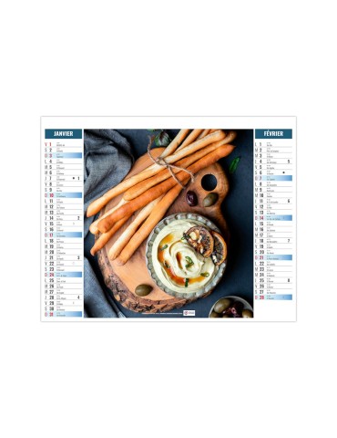 Calendrier illustré 2027 Fooding à personnaliser 2