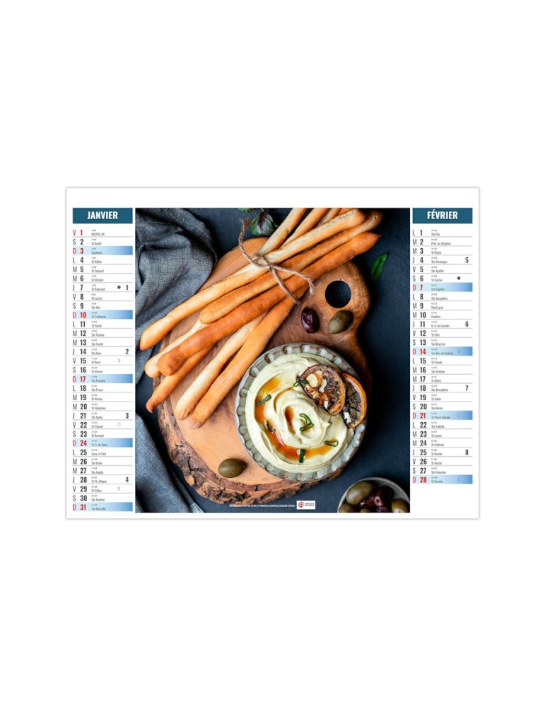 Calendrier illustré 2027 Fooding à personnaliser