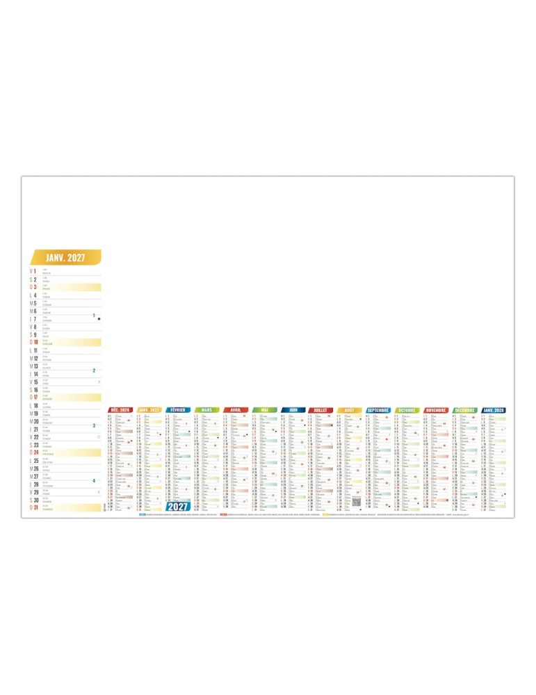 Sous-main annuel Variable personnalisable