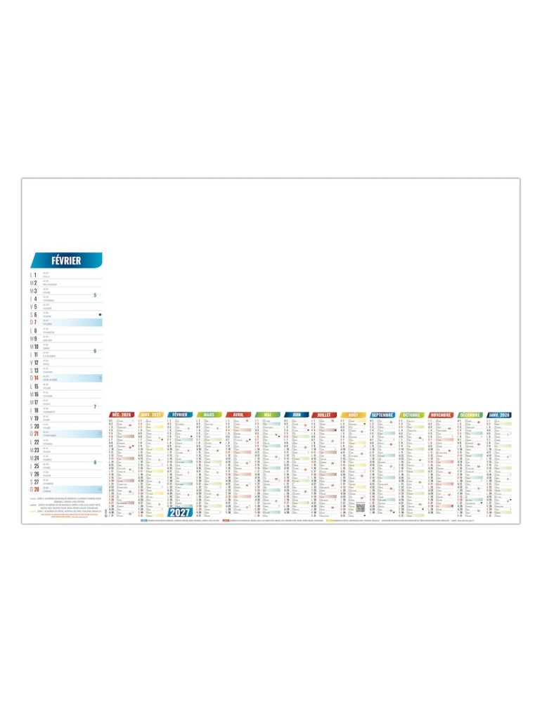 Sous-main annuel Variable personnalisable