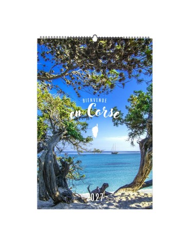 Calendrier illustré 2027 Bienvenue en Corse personnalisé