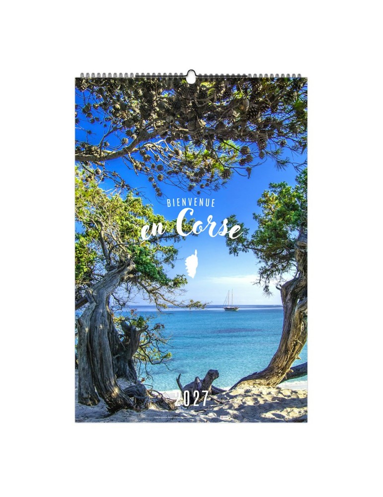 Calendrier illustré 2027 Bienvenue en Corse personnalisé