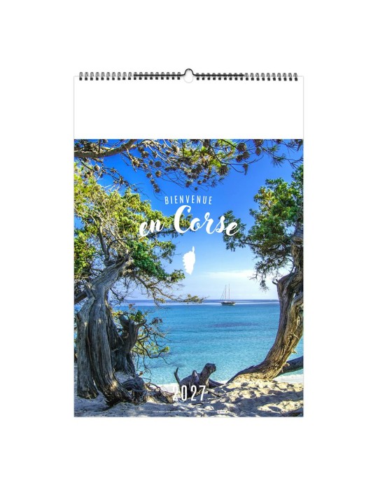 Calendrier illustré 2027 Bienvenue en Corse personnalisé
