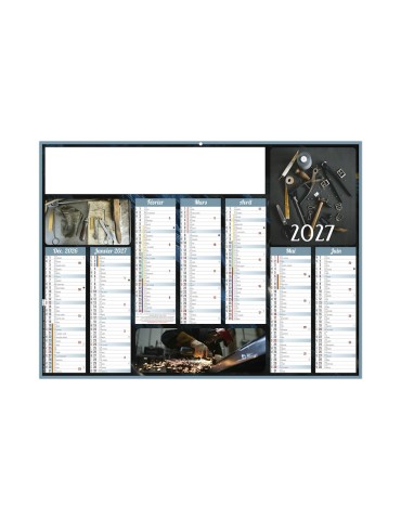 Calendrier bancaire 2027 ARTISANAL personnalisable 2