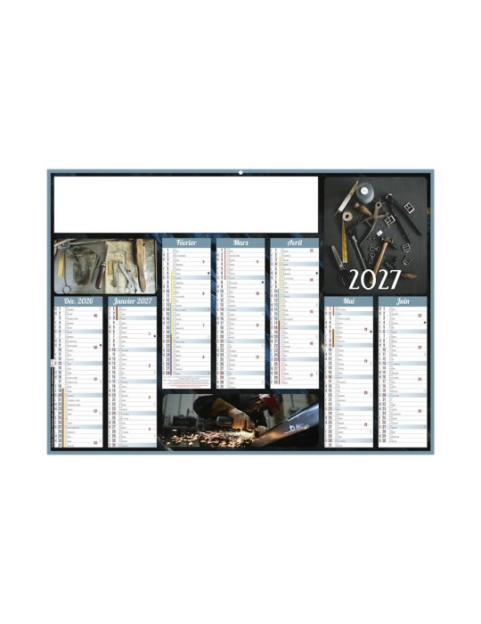 Calendrier bancaire 2027 ARTISANAL personnalisable