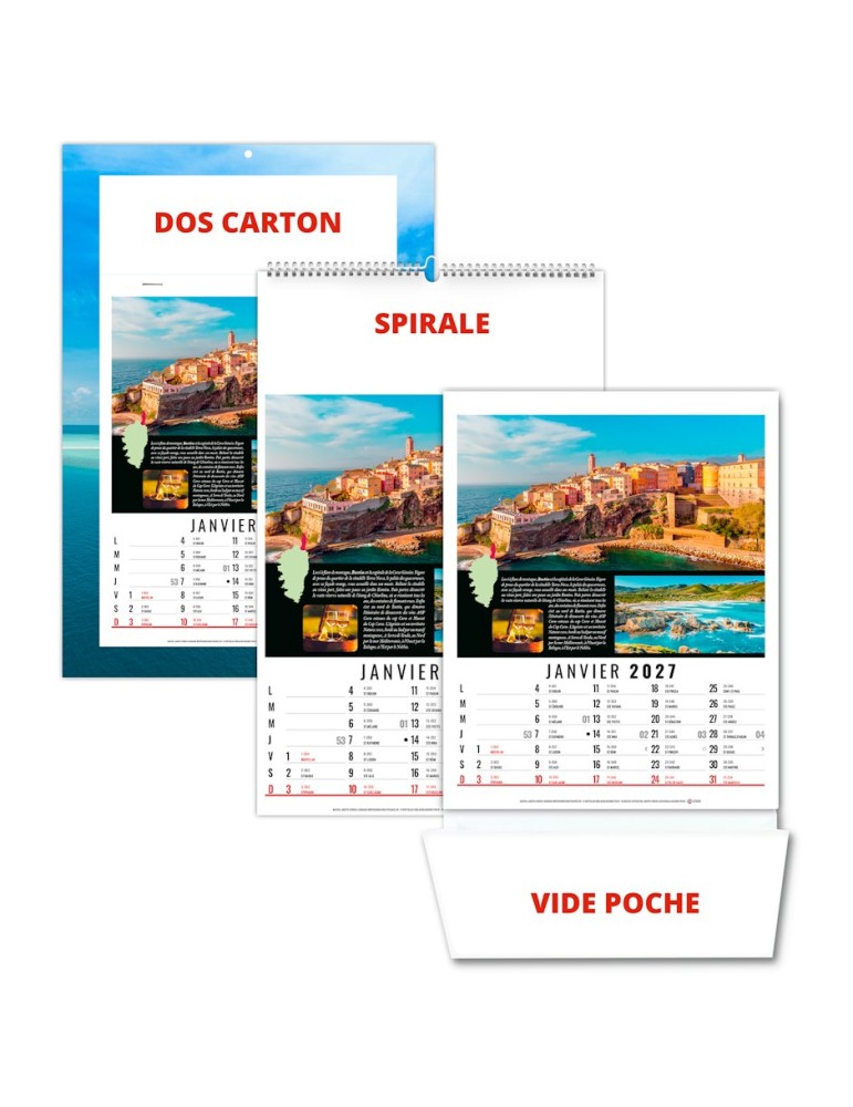 Calendrier illustré 2027 HUBERT avec personnalisation
