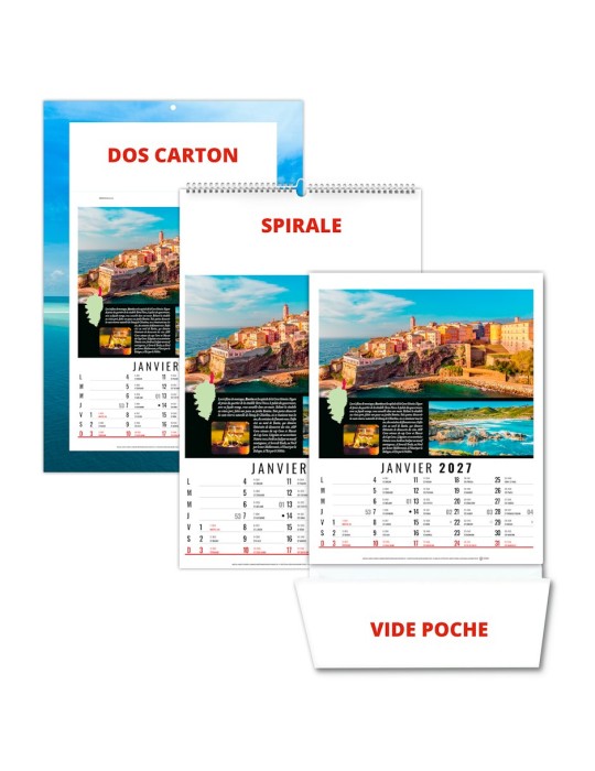 Calendrier illustré 2027 HUBERT avec personnalisation