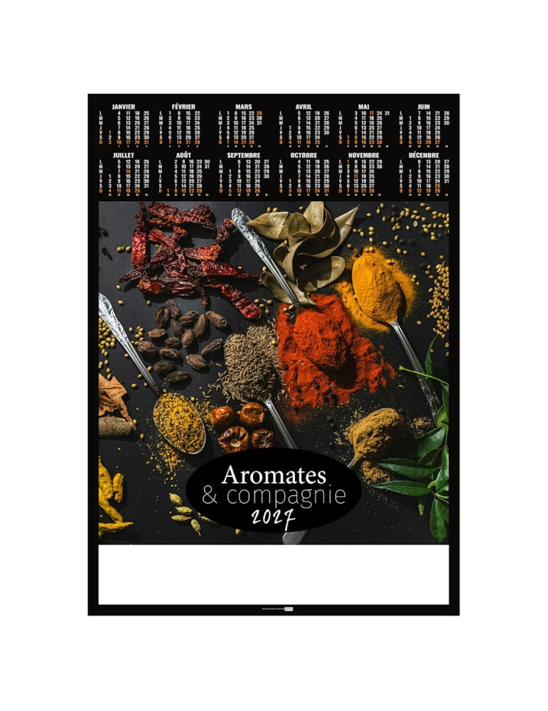 Poster calendrier 2027 personnalisable Relevé