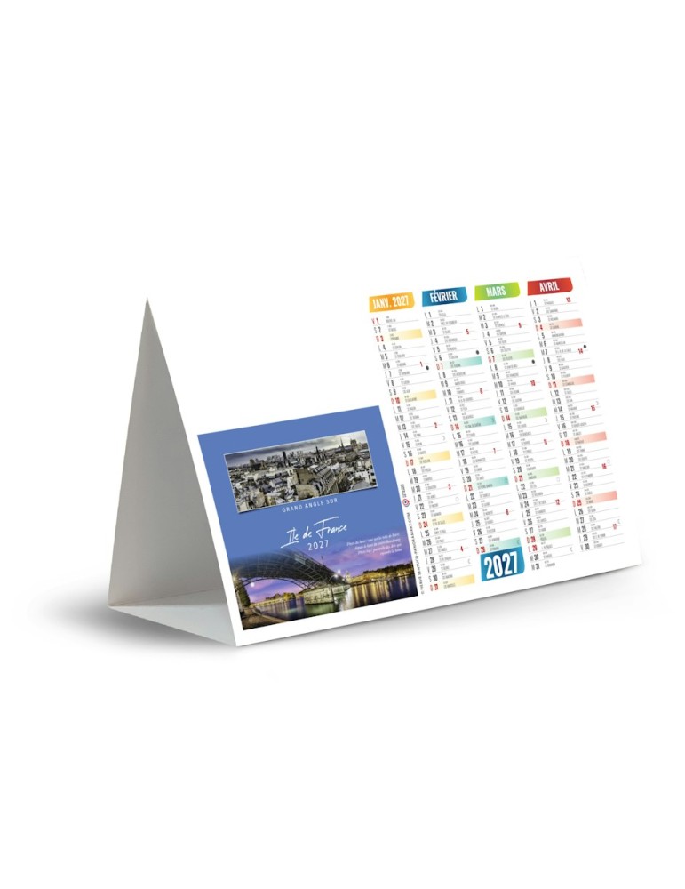 Calendrier chevalet 2027 Points de vue avec logo