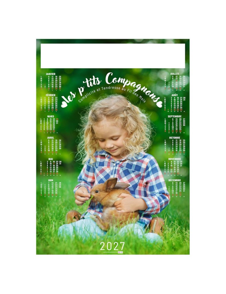 Poster calendrier 2027 Gosses à personnaliser