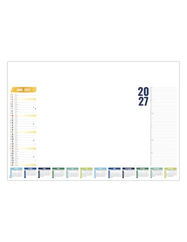 Sous-main calendrier Sténo variable à personnaliser