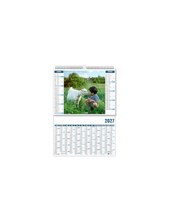 Calendrier illustré 2027 à personnaliser Enfants