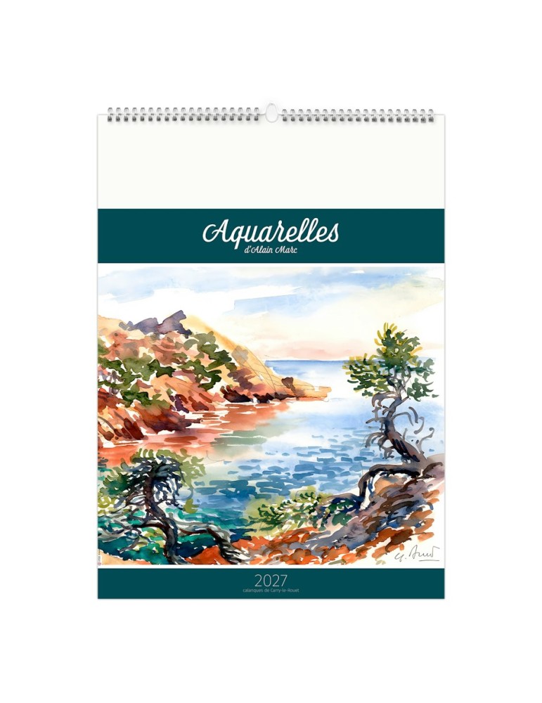 Calendrier illustré 2027 personnalisable Aquarelles