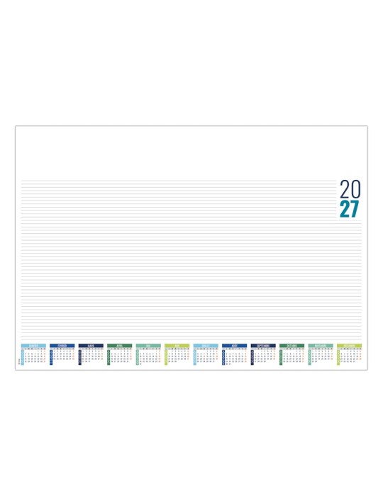 Sous-main calendrier 2027 personnalisable Bureau