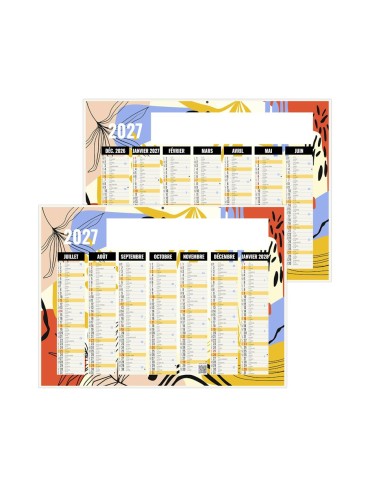 Calendrier bancaire 2027 personnalisable Naturel