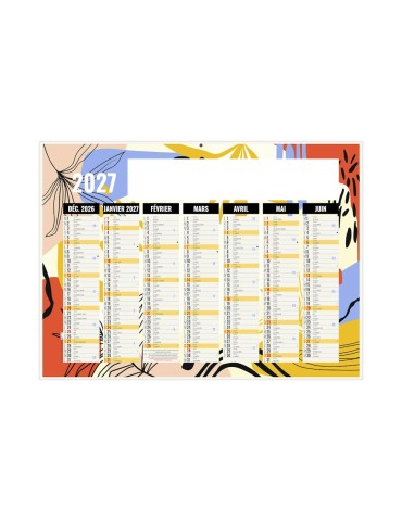 Calendrier bancaire 2027 personnalisable Naturel 2