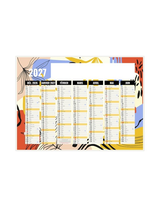 Calendrier bancaire 2027 personnalisable Naturel